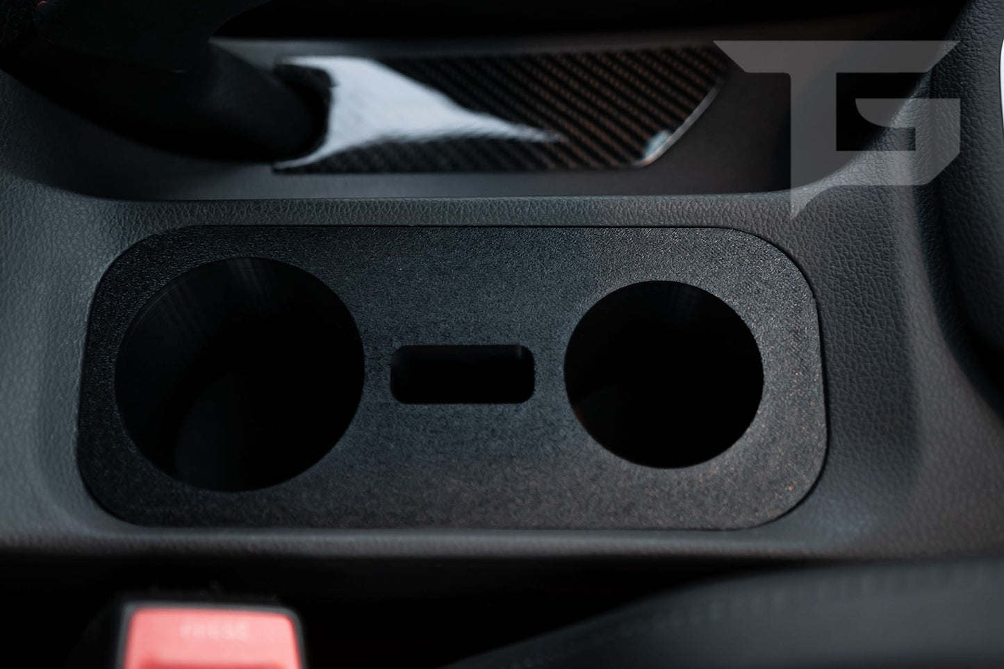 Carbon Fiber Cup Holder mit Keyslot (passend für Hyundai i30 N)